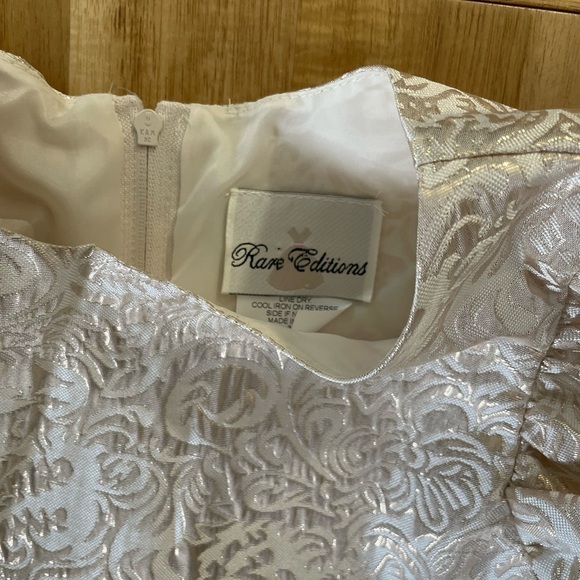 NWT Rare Editions Gold Beige Jacquard Dress, Size 8 - Picture 4 of 11